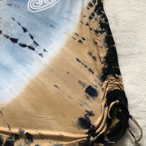 Plus Size Women’s Dress Multi silver decoration tie-dye adjustable shoulders - Picture 10 of 11